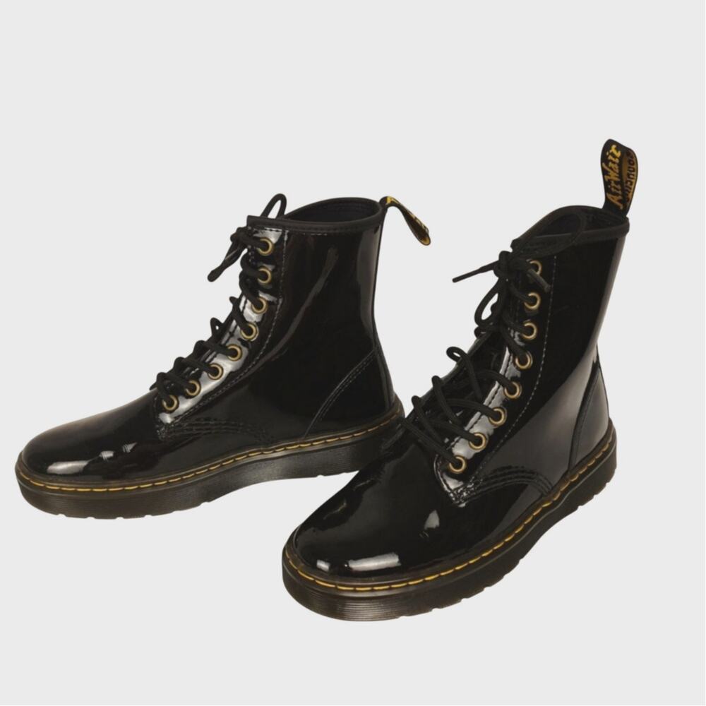 Dr Marten boots Zavala Black Patent Leather M6 /W7 /Kids 5